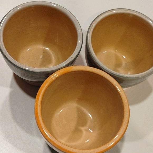 Ceramic Succulent Planters Set of 3 Garden Plants Gray and Peach 4" X 3.5" EUC - Picture 8 of 12